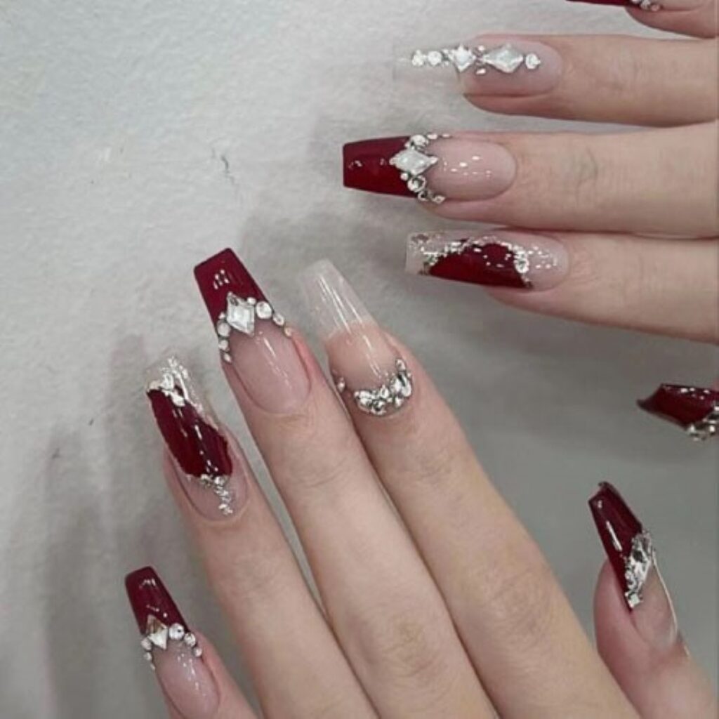 Attractive and stylish 2024 Lunar new year nail designs (40)