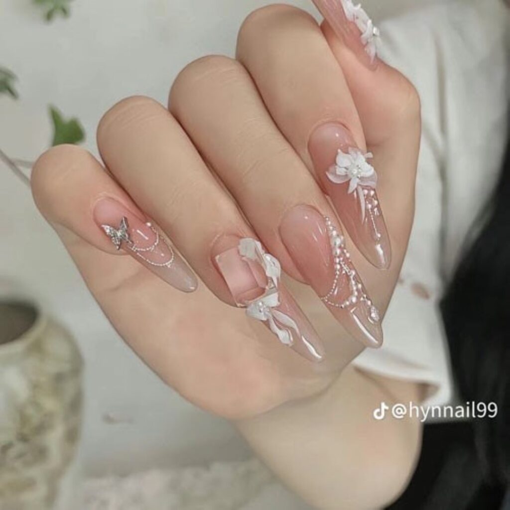 Attractive and stylish 2024 Lunar new year nail designs (52)