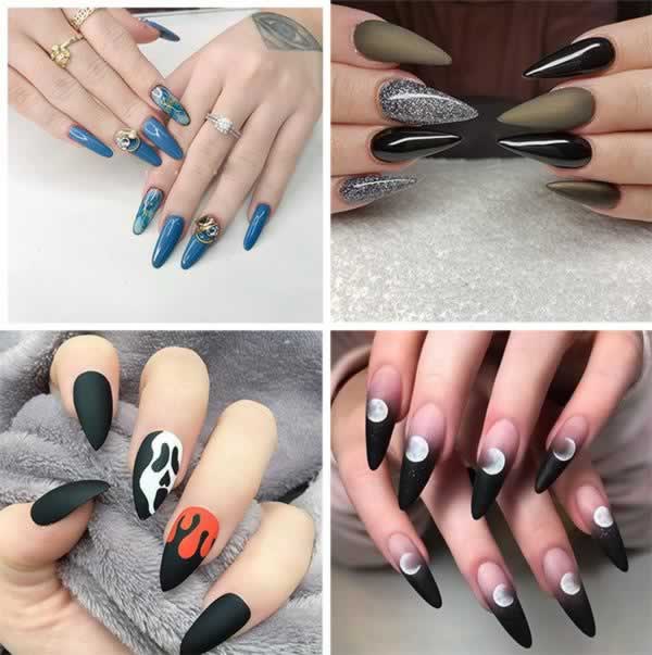 21 Beautiful Pointed Nail Pattern