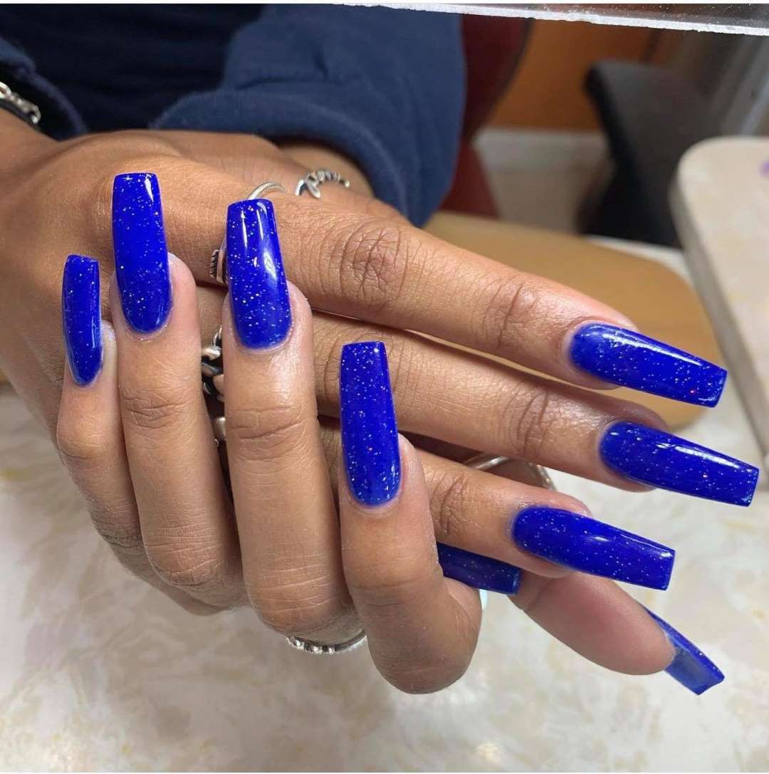 Nails Art Sky Blue Star