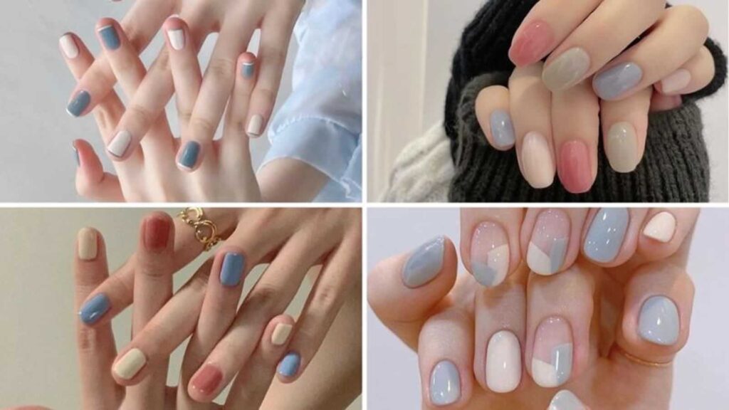 Unique gentle single color nail design